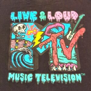 MTV Kids' Black Graphic Tee - Live & Loud Music Television